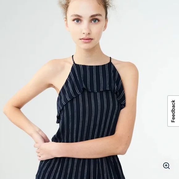 Aeropostale Navy and White Striped Jumpsuit - Picture 3 of 8
